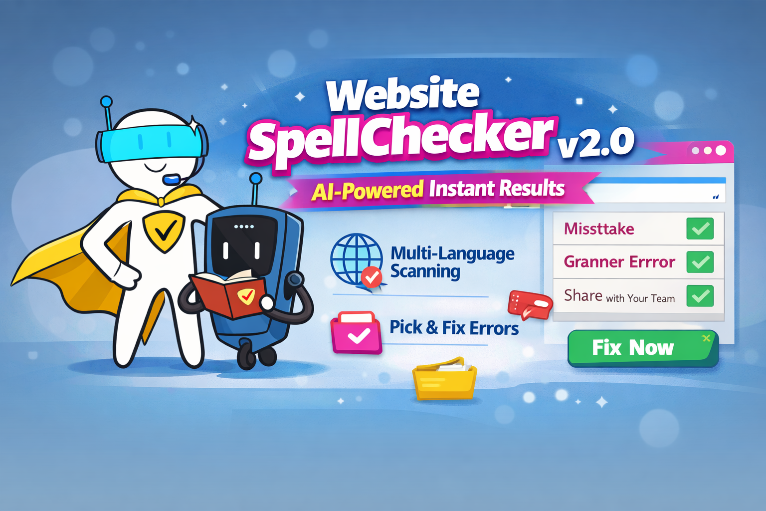 Website SpellChecker v2.0 launch with instant AI results and multi-language scanning