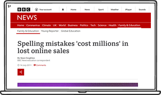 Spelling mistakes cost millions in lost online sales